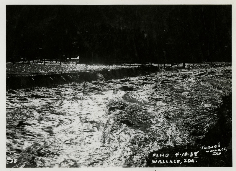 A view of the flood waters in Wallace, Idaho.