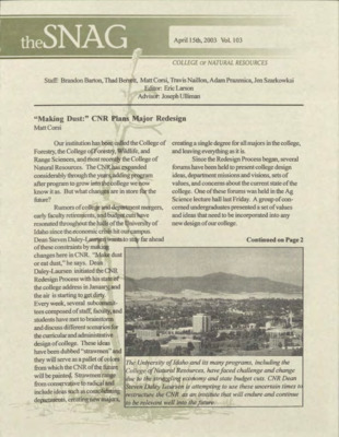 The Snag, Vol. 103