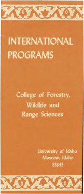 International Programs at the College of Forestry, Wildlife and Range Sciences