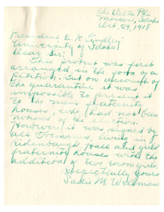 Letter to President Lindley and signed petition in protest of a freshman class election held during quarantine.