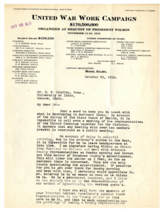 Richard Randall informs President Lindley even a meeting of campaign representatives cannot happen because any meeting with over 10 members present is considered a public meeting.