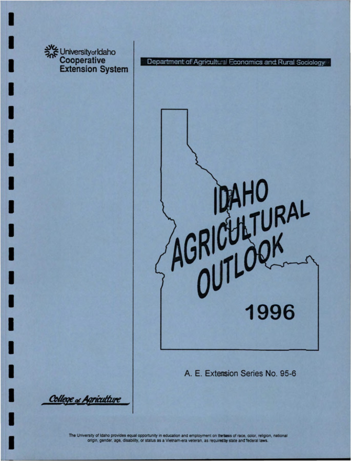 Agriculture is a critical part of the economic base of the State of Idaho.