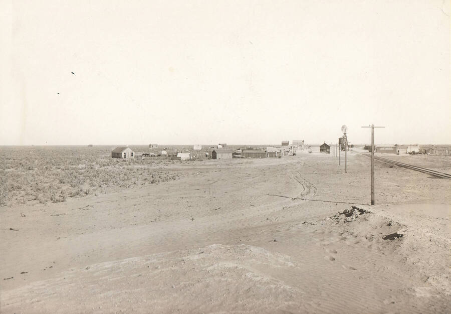 Photo text: 'Looking northeasterly, from position northeast of bridge.' Note: This image is part of records for Bureau of Reclamation projects.