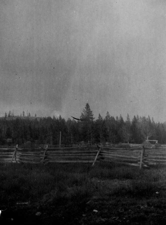 Pole fences at Chamberlin Ranger Station