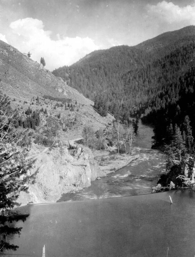 A view of Sunbeam Dam on the Salmon River in the Salmon-Challis National Forest.