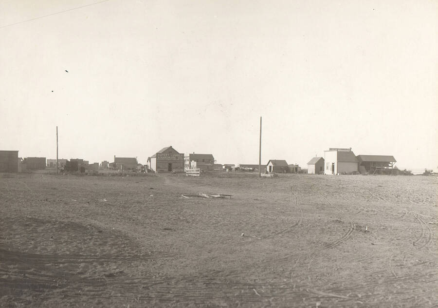 Photo text: 'Northerly part of Rupert, From northerly end of depot grounds looking west.' Note: This image is part of records for Bureau of Reclamation projects.