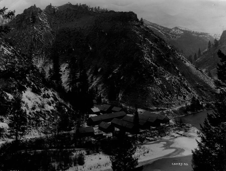 CCC Camp F-92 in winter, from ridge