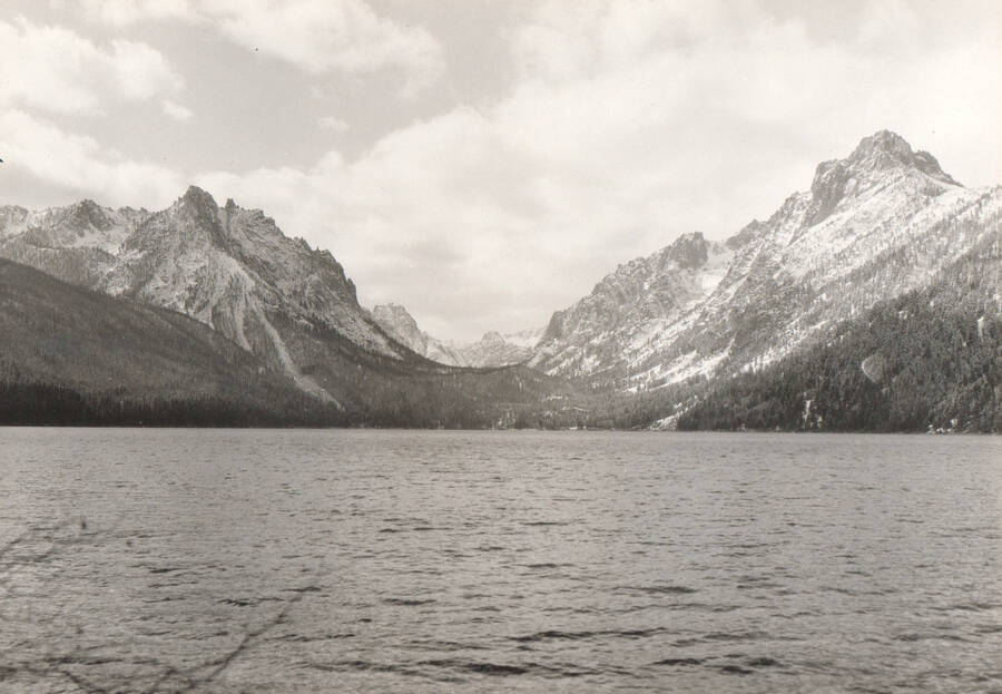 Photo text: 'Salmon River diversion. Red Fish Lake, Mount Heyburn (right), Red Fish Creek (center).' Note: This image is part of records for the Bureau of Reclamation projects.