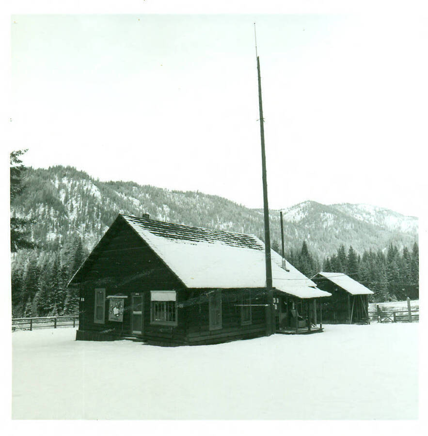 The office and mess hall building at the Moose Creek Ranger Station, Bitterroot National Forest.