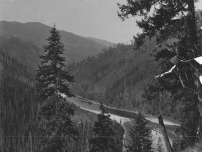 The confluence of the Lochsa and Selway rivers forming the Clearwater River.