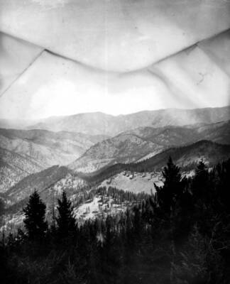 A view of McCalley and Lower Chamberlin Creeks from Root Knob Lookout in the Salmon-Challis National Forest.