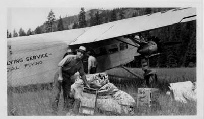 This image is part of a series of aerials, images, and planning documents for the Moose Creek Ranger Station landing field and strips.