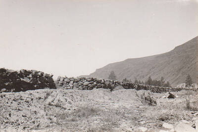 Rip-rap is installed to prevent erosion of banks on the Clearwater River. Note: This image is part of a narrative pictoral report to accompany quarterly enrollee program report.