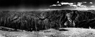 Structures and view from Mill Creek Lookout (Nelson Point)