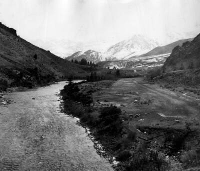 Mountains and Middle Fork of Salmon from Bernard Landing Field