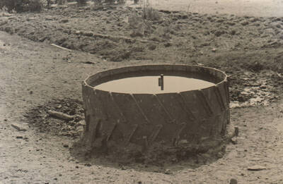 A water trough install near the Winchester Reserve now Winchester State Park. Note: This image is part of a narrative pictoral report to accompany quarterly enrollee program report.