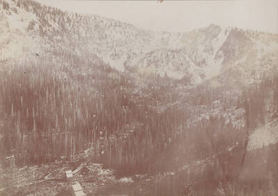 A view of the mill at Lake Creek near Buffalo Hump.