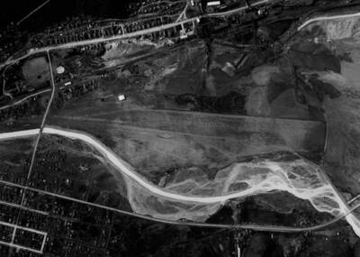 Kellogg or Shoshone County Airport, Coeur d'Alene River, and Kellogg, Idaho.