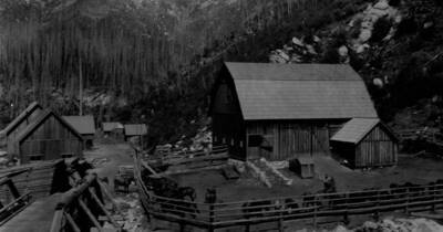 Bungalow Ranger Station, horse corral and barns