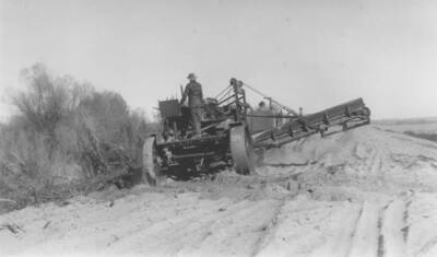 Project #131, Bottoms Truck Trail, $2900. Cooperative with Roads, who failed to furnish materials, however, they did furnish grader and one man for short period. About 33% of project completed, practically all by CCC-ID.' Note: This image is part of a report by V.W. Balderson to Director of Indian Affairs, D.E. Murphy on CCC-Indian Division Projects completed by the Fort Hall Agency, Fort Hall, Idaho.