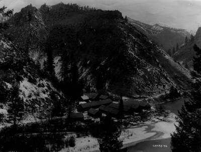 CCC Camp F-92 in winter, from ridge