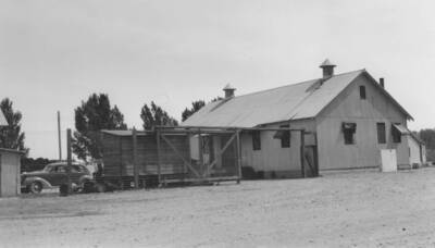 CCC-Idaho office and warehouse. Note: This image is part of a report by V.W. Balderson to Director of Indian Affairs, D.E. Murphy on CCC-Indian Division Projects completed by the Fort Hall Agency, Fort Hall, Idaho.