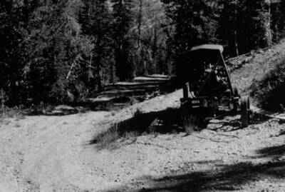 Sheep Mountain Road, abandoned compressor