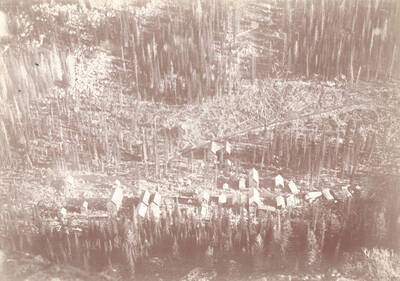 Photo text: 'Town of Calendar headquarters of Buffalo Hump Syndicate.'