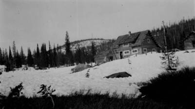 Elk Summit Ranger Station, snow