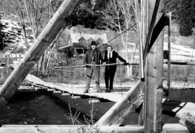 A photo on the Old Middle Fork Bridge near the Lodge