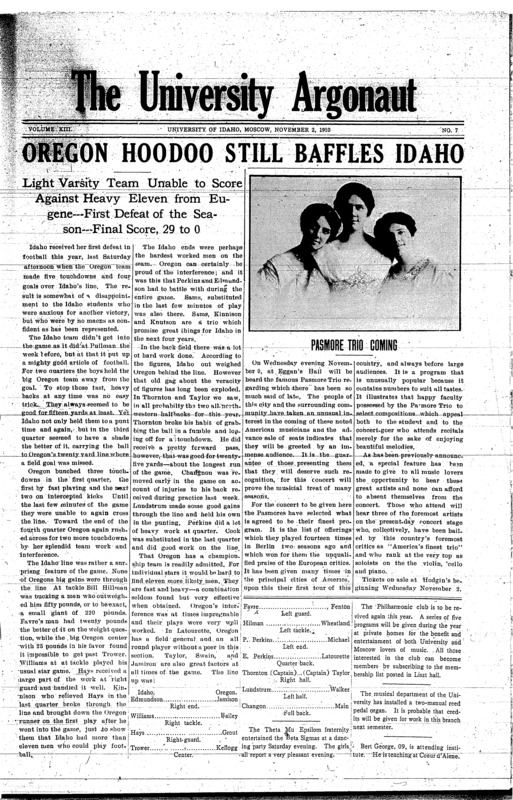 University of Idaho vs. University of Oregon (pg 1, c1)