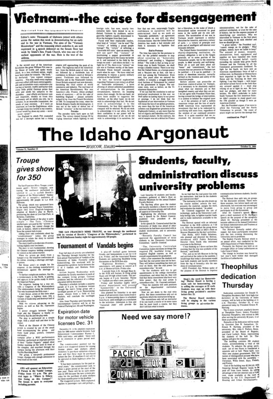 University of Idaho vs. University of The Pacific. Photo (pg 6, c3)