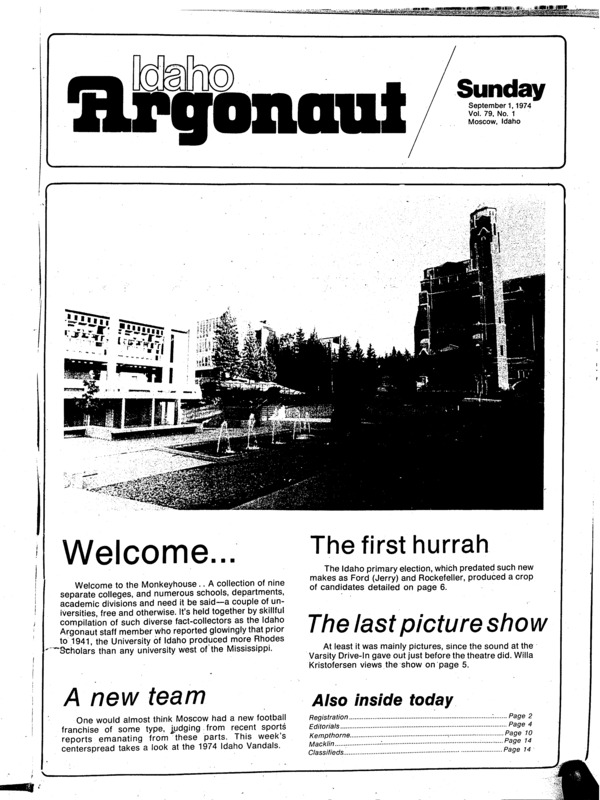 The Argonaut - September 01, 1974