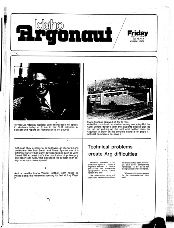 The Argonaut - September 27, 1974