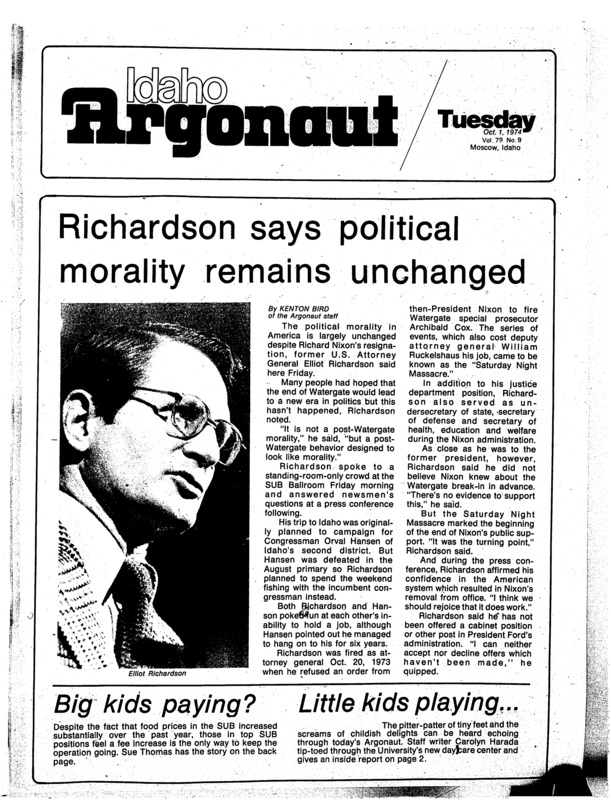 The Argonaut - October 01, 1974