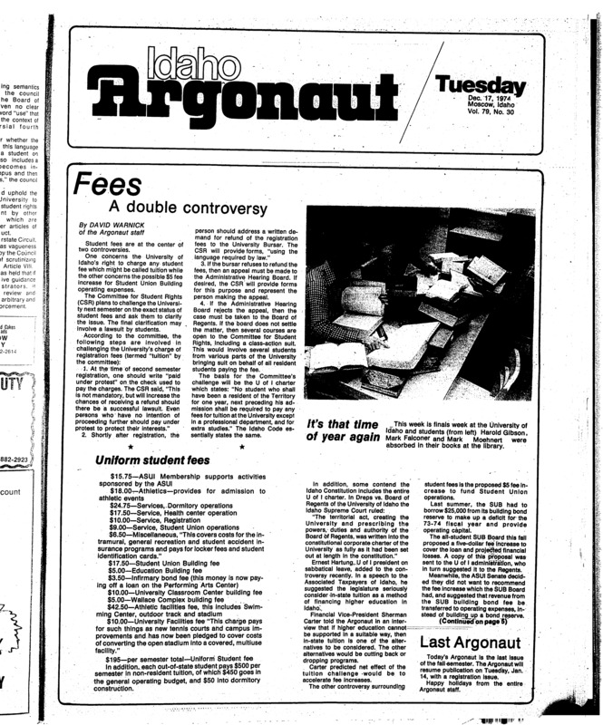 The Argonaut - December 17, 1974