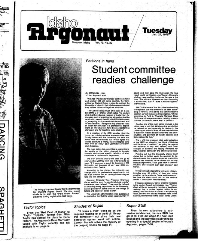 The Argonaut - January 21, 1975