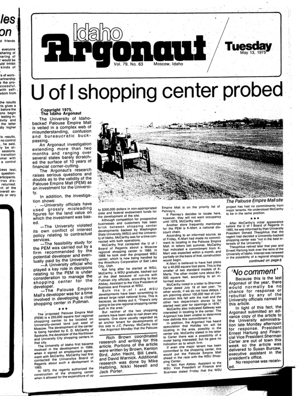 The Argonaut - May 13, 1975