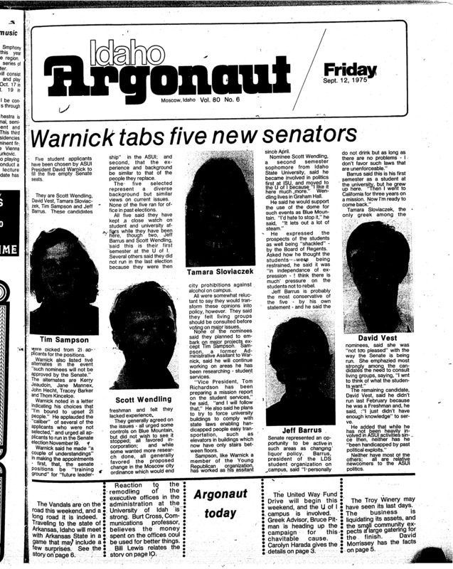 The Argonaut - September 12, 1975