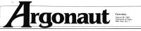 Masthead from Argonaut 1984