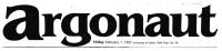 Masthead from Argonaut 1985
