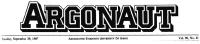 Masthead from Argonaut 1987