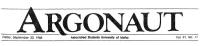 Masthead from Argonaut 1988