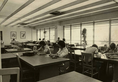 Students studying in classroom.