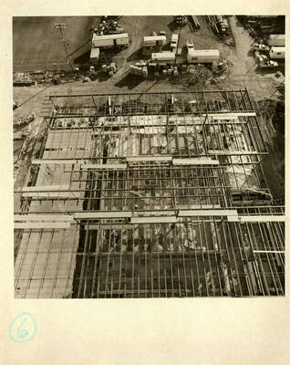 Kibbie Dome annex under construction.