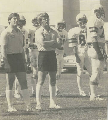 Idaho head coach Dennis Erickson looks on during fall camp in Moscow.
