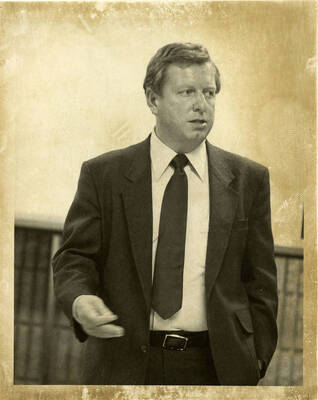 VP of Finance David McKinney giving a speech.