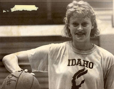 Vandals Women's Basketball player Macy West at practice.