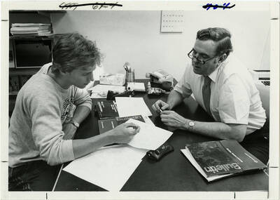 Student being advised.