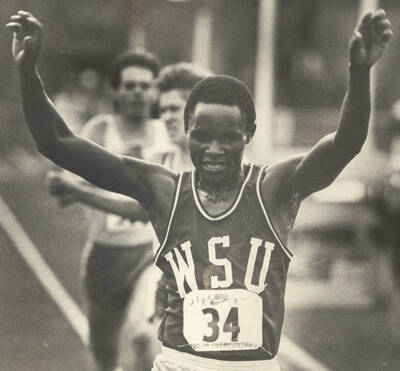 Julius Korik of WSU, running.